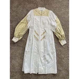 MURPHY ROBES ADULT CHOIR GOWN FROM CHURCH STORAGE CREAM W/ Gold, Bell Sleeves